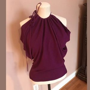 Yves Saint Laurent Purple Halter Top